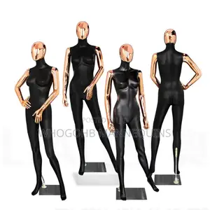 Slim Size 8 Mixed Material Black Rose Gold Female Mannequin