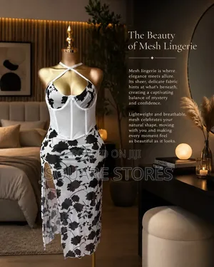 Quality 2piece Floral Mesh Lingerie. Available in Size 12 14 16