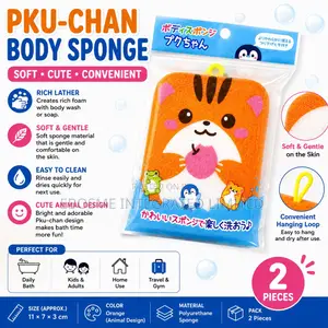 Pku-Chan Body Sponge (2pcs)