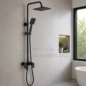 Matte Black Rain Shower Set