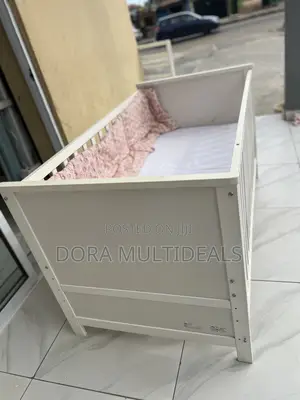 Foreign Imported Wooden Baby Crib Suitable for Twins With Bumper