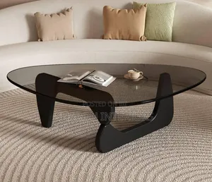 The Sculpted Noir Glass Table