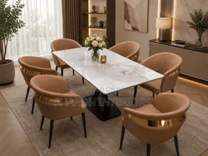 The Marble Gold Luxe Dining Set