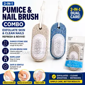 2-in 1 Pumice and Nail Brush (1 Pc )