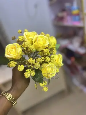 Rose Flower With Artificial Astilbe Stems