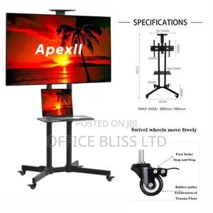 Mobile Tv Stand With Wheels ( Fit 32" - 70")