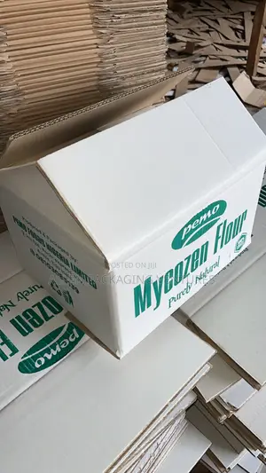 White Carton With a Clean Screen Printing,
