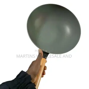 Japanese-Style Wok Features a Light Gray Non-Stick Interior