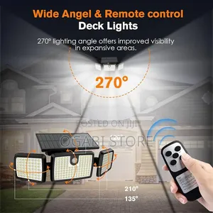 Solar Motion Sensor Wall Light (3 Heads)