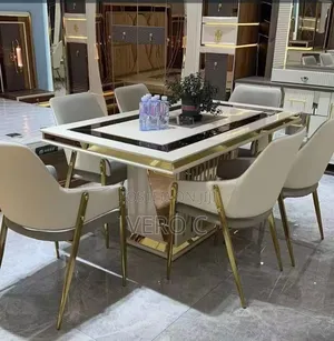 Quality Turkish Marble Top Dining Table and Chairs