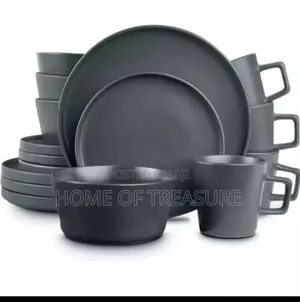 16 Pcs Black Color Dinner Set