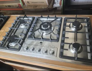 Original Gs Built-in 90cm Stainless Steel 5 Burners Gas Cooker Hob.