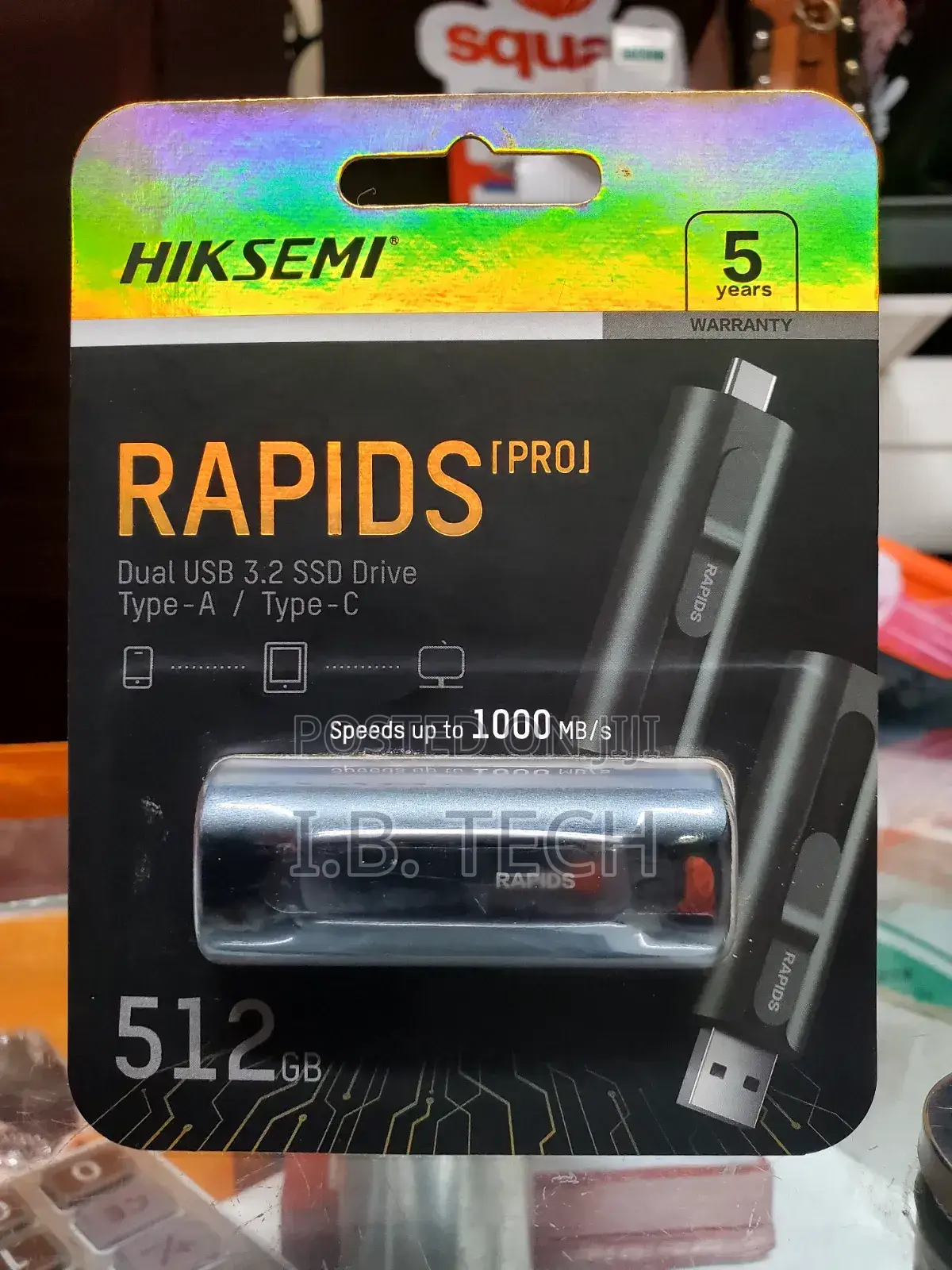 Hiksemi Rapids Pro 512gb Dual Usb 3.2 SSD Flash Type-a / Type-C
