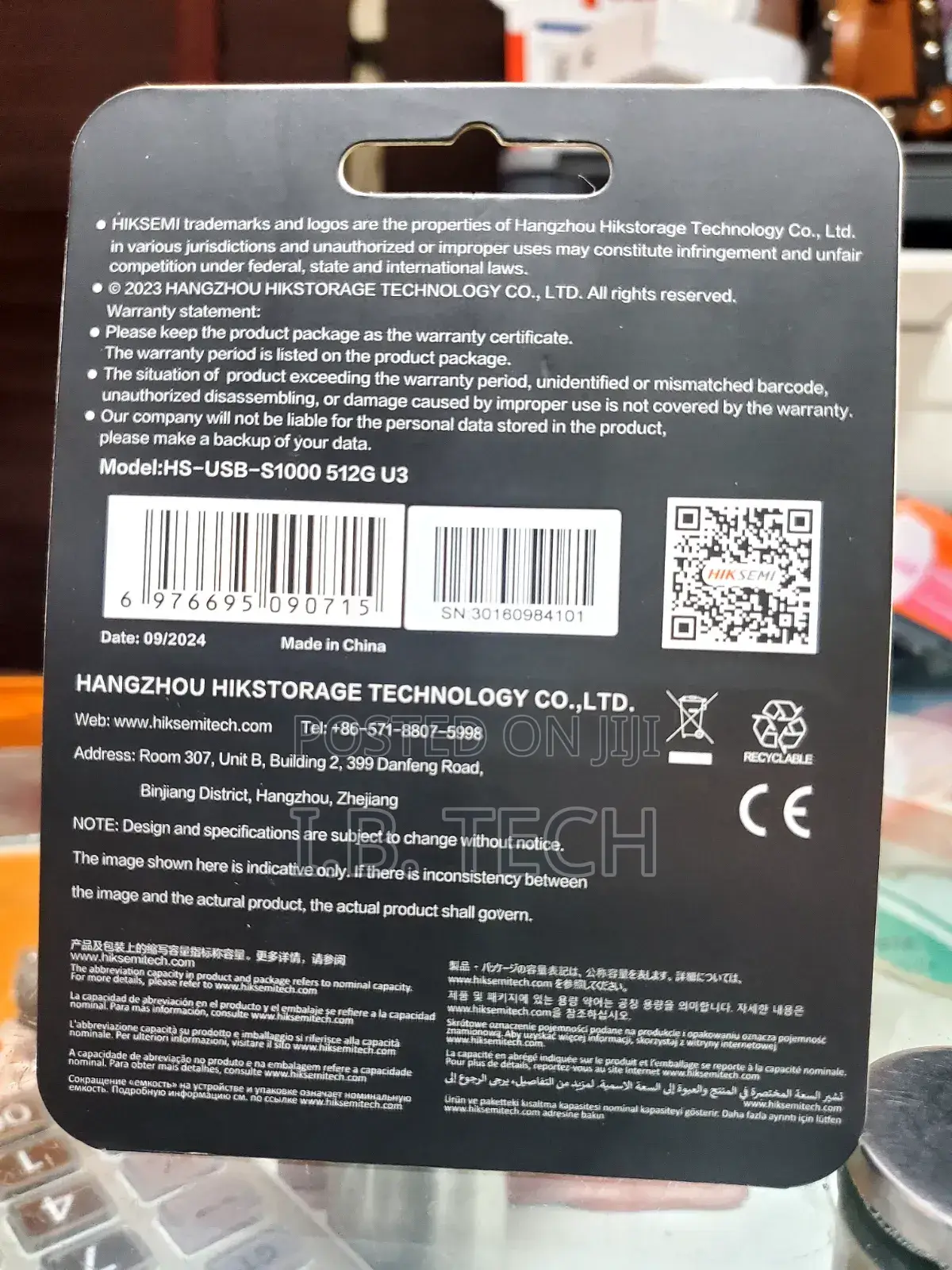 Hiksemi Rapids Pro 512gb Dual Usb 3.2 SSD Flash Type-a / Type-C
