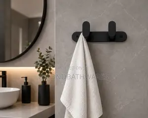 Matt Black Steel Robe/Coat Hook