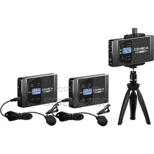 Comica Ws60 Combo Uhf Dual-channel Flexible Mini Wireless Microphone