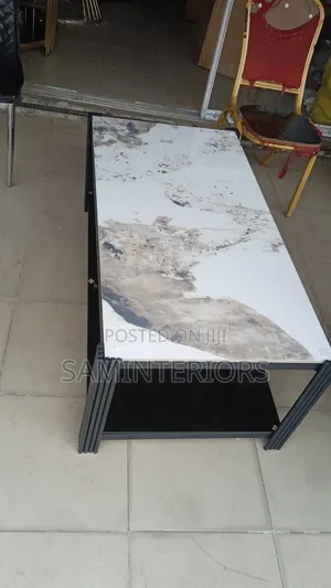 Durable Marble Top Center Table and Side Stool