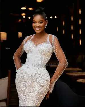 Luxury 2-in-1 Beaded Lace Wedding Gown