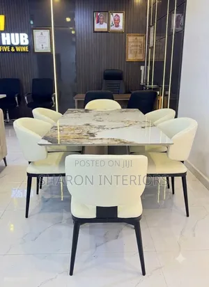 Modern 6-Seater Marble Dining Set