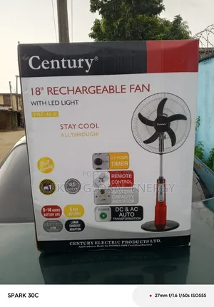 Brand New Century 18" Rechargeable Fan