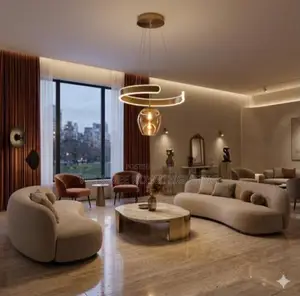 C Shape Led Light With Centre Light - Modern Bulb Pendant Chandelier