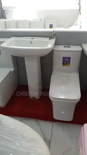 Bathroom Toilet Pedestal Basin Set