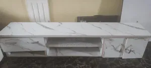 Modern Marble TV Console/TV Stand With Storage – Neatly Used