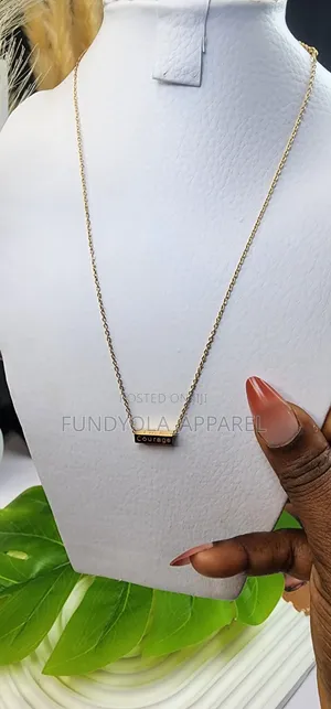 Dainty Courage Bar Pendant