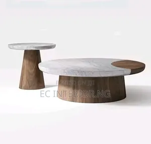 Wooden Ceramic Round Coffee Table