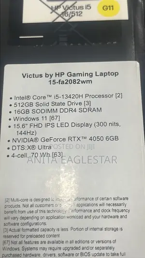 New Laptop HP Victus 15 16GB Intel Core i5 SSD 512GB
