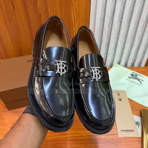 Luxury Update  Burberry Fred Tb-Plaque Leather Loafers.
