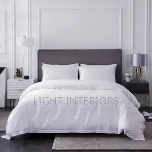 6x6 Premium Plain White Duvet Set! 