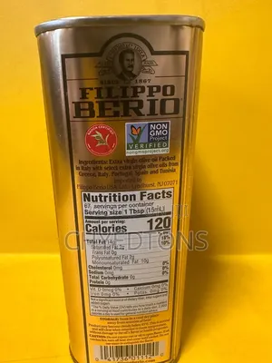 Filippo Berio Extra Virgin Olive Oil (33.8 Fl Oz / 1 Liter Tin)