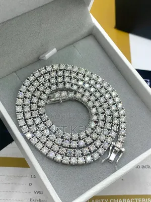 VVS Mossanite Diamond Tennis Necklace