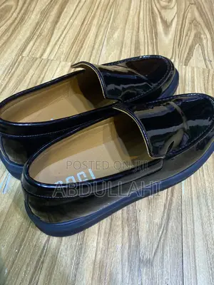 Men’S Black Patent Leather Slip-on Loafers