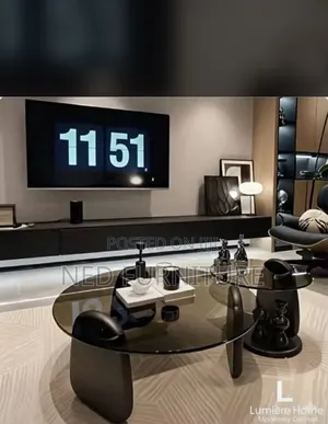 2 in 1 Tempered Glass Center Table