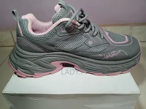 Top Quality Ladies Chunky Sneakers - Grey Pink- Size 42