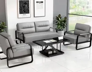 Modern Executive Leather Office Reception Sofa Set.