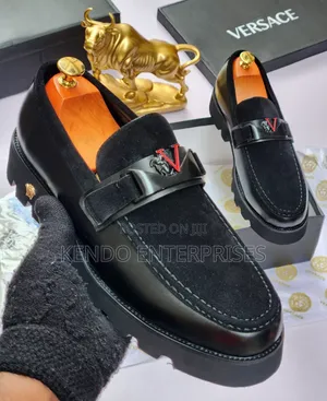 Black Suede Versace Cover Shoes