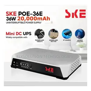 Ske Poe-36e 20000mah Lifepo4 Battery 36watt 5v 9v 12v 3a Dc Router Ups