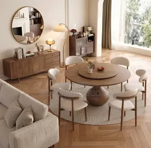 Wooden Dining Table With Chairs