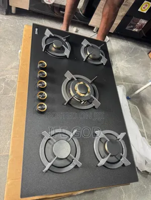 Original Image Inbuilt 90cm Premium Luxury 5 Burners Gas Cooker Hob.