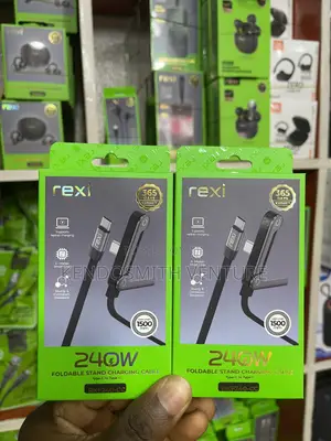 Rexi 240w Foldable Stand Charging Cable Type-C to Type-C Rkf240-Cc