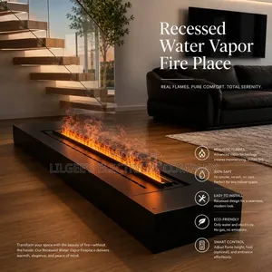 Luxury Recessed Decorative 3d Flames Fireplace Lantern