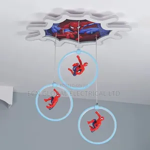 Spiderman Kids Ceiling Light With Led Rings Remote Control