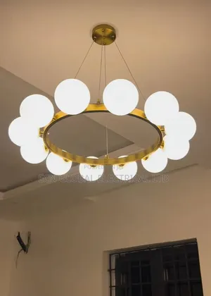 Luxury 12-Light Gold Chandelier With Glass Globes (Nordic Style)