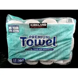Kirkland Signature Premium Towels, 12 Rolls and 160 Sheets Per Roll