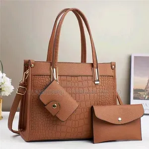 Fashionable Mother and Child Large Capacity Handbag - Brown