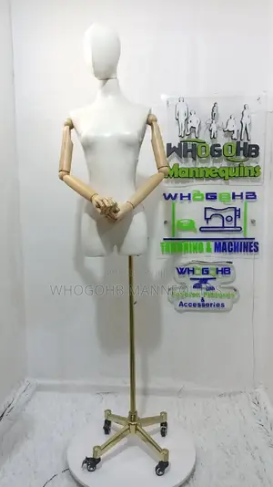 Princess of Africa Fully Pinnable Female Dressform With Wooden Hands