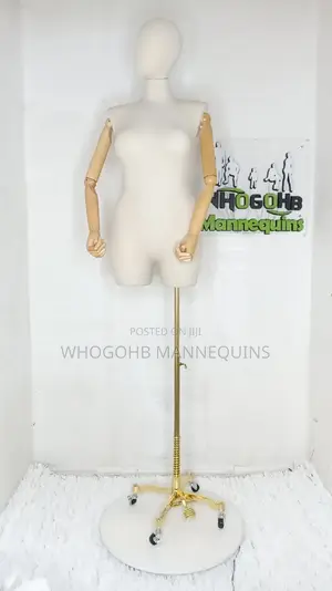 Mummy of Lagos Fully Pinnable Female Dressform With Wooden Hands